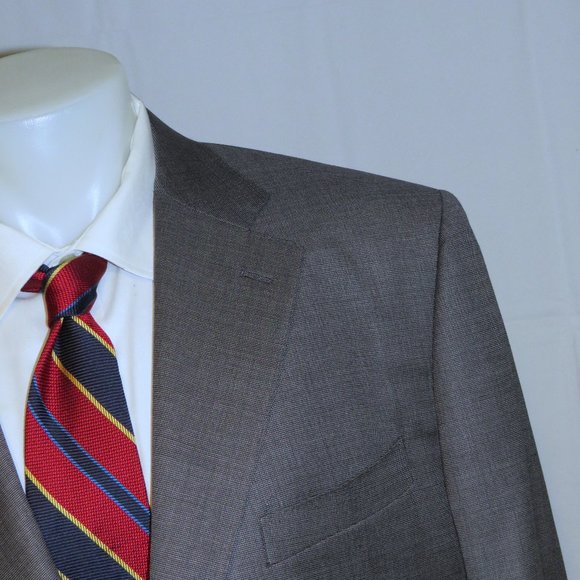 Canali 1934 Current 11220 Drop 6 Gray Nailshead Two Button Suit 50S